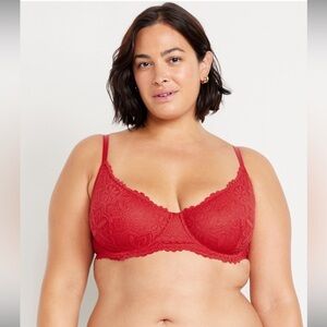 Old Navy Red Lace Balconette Bra, New with Tags